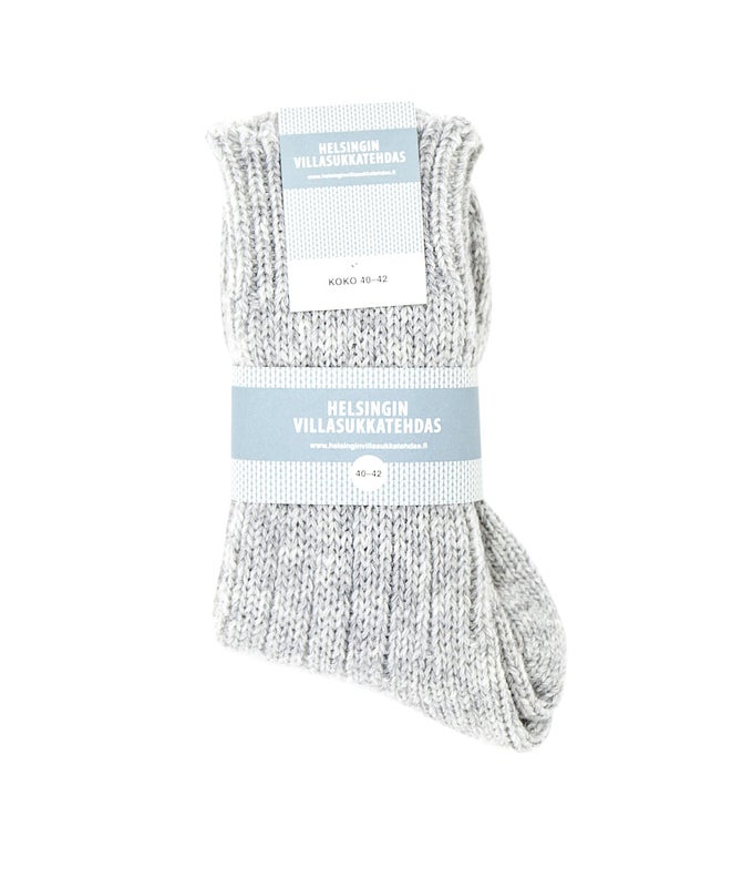 Finnish Wool Socks, Lichen Grey
