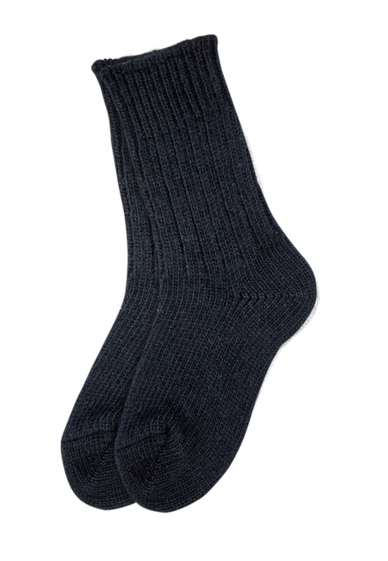 Finnish Wool Socks, Midnight Black