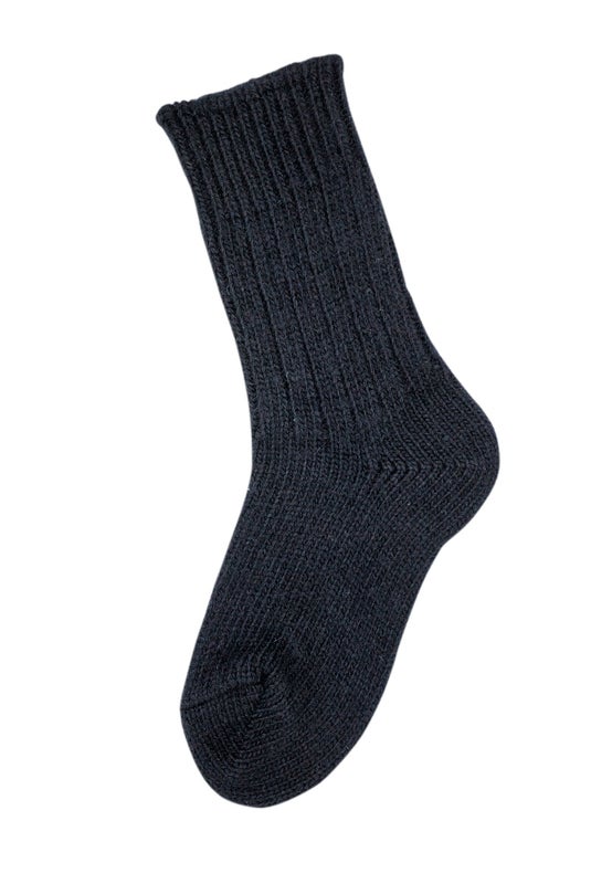 Finnish Wool Socks, Midnight Black